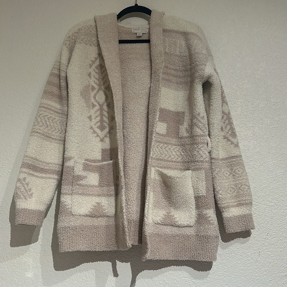 BAREFOOT DREAMS Womens Soft Camel Cream Cozychic Hoodie size S